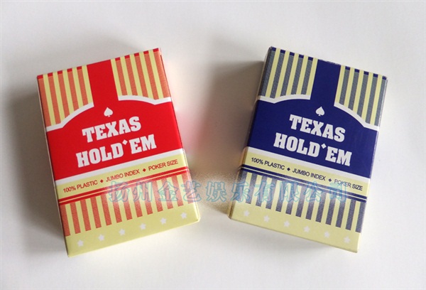 TEXAS HOLEES塑料寬牌 賭場(chǎng)撲克 紅藍(lán)色款
